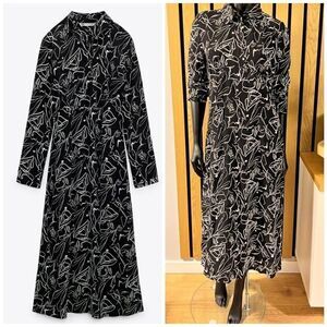 Zara Black White Viscose New